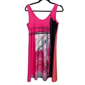VOLT Dress Womens Small Abstract Wearable Art Print Sleeveless Pink Canada